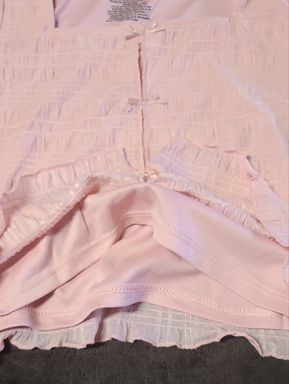 art class Pastel Pink Square-Neck Ruffle Button Top - Picture 3 of 5